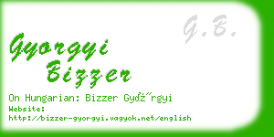 gyorgyi bizzer business card